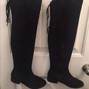 Black over the knee boots
